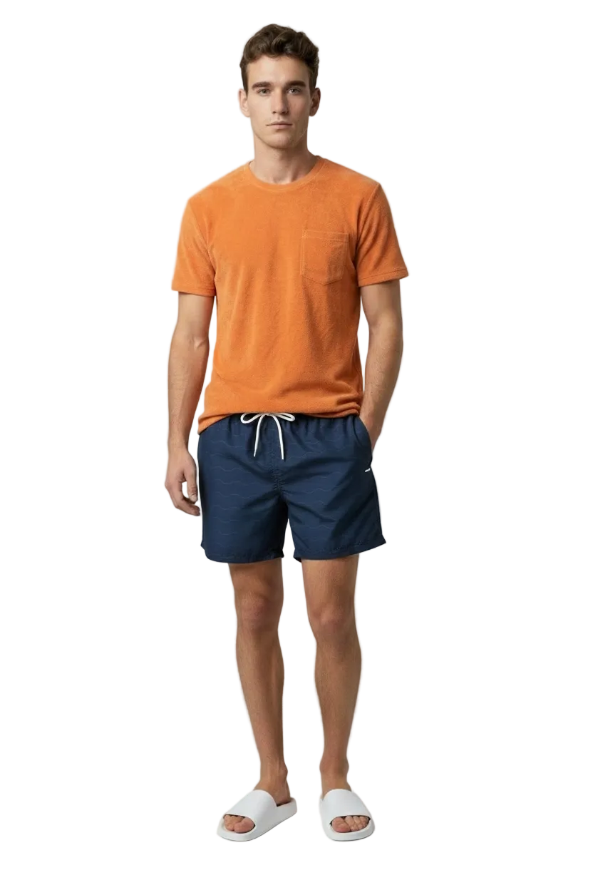 Bahr Towel Tee in sun orange, alternate view