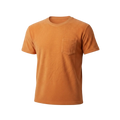 Bahr Towel Tee in sun orange — crew neck, soft towelling fabric